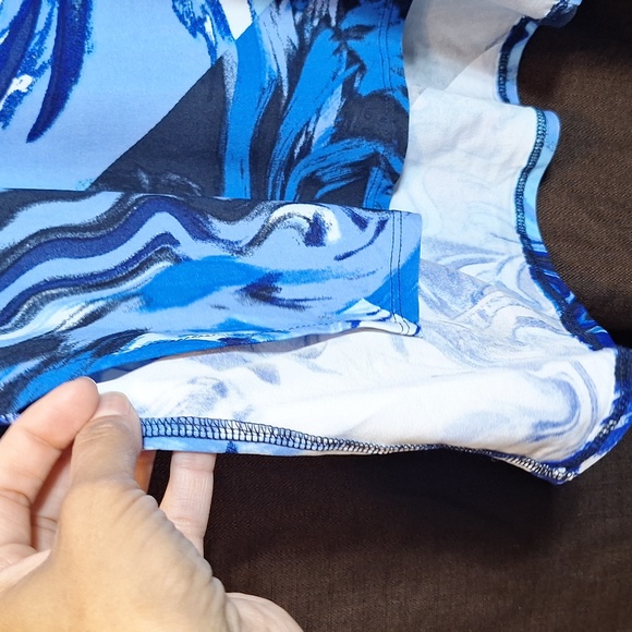 Attitudes by Renee Swirl Print Long Sleeve Top - Picture 4 of 6